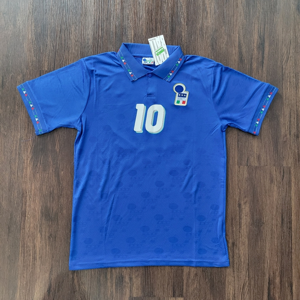 Diadora Blue Men’s Soccer Jersey with White Number 10